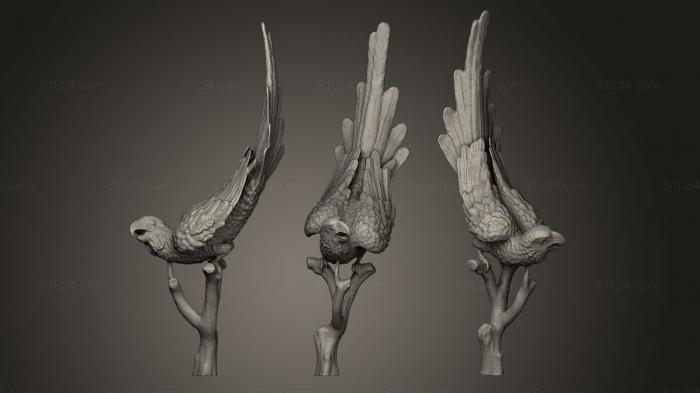 Bird figurines (Parrots Statue2, STKB_0117) 3D models for cnc